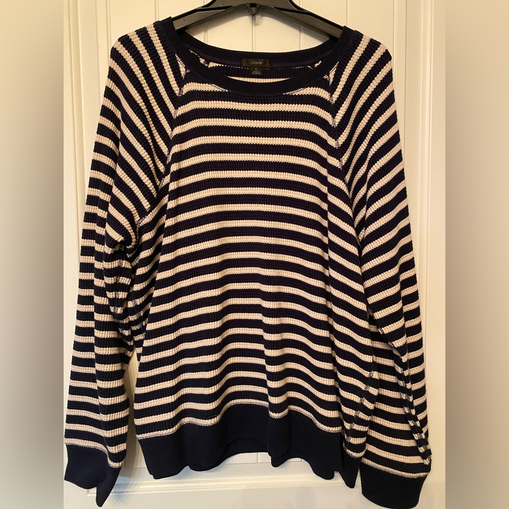 J. Crew long sleeved thermal pullover. EUC.